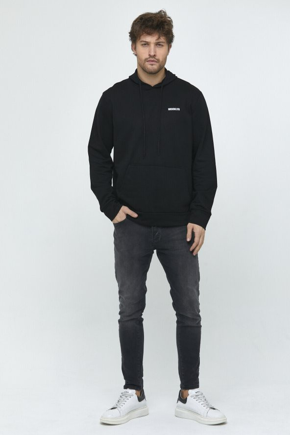 spr22sw61 Kapş.Kanguru Cepli Sweatshırt - Resim 4
