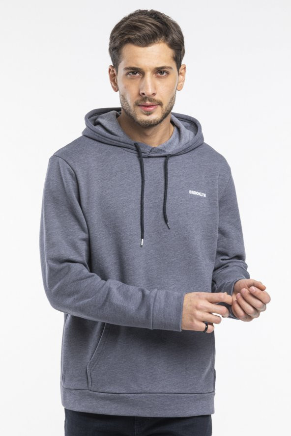 spr22sw61 Kapş.Kanguru Cepli Sweatshırt - Resim 8
