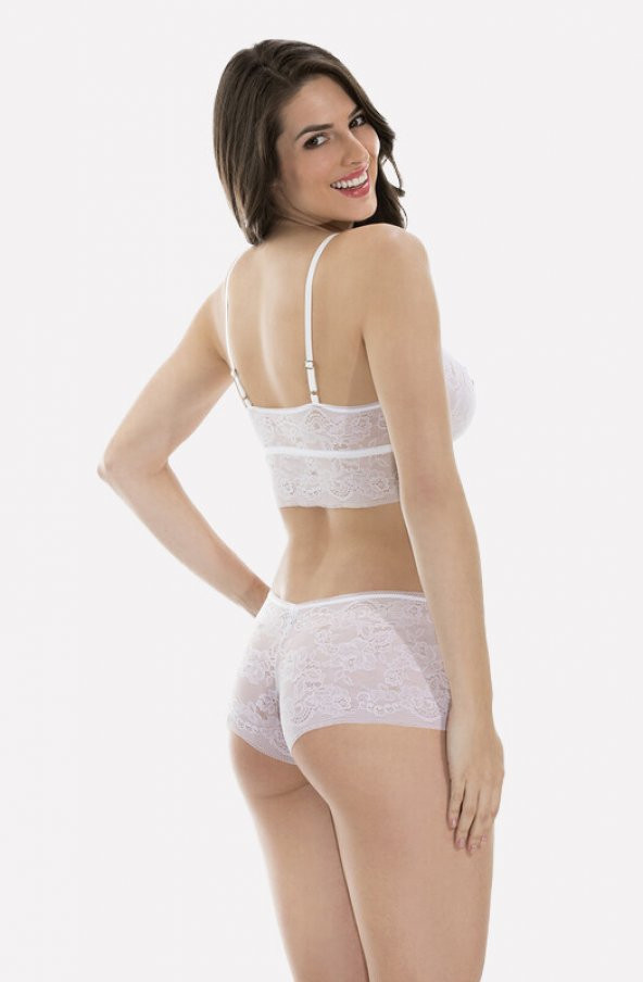 Ekru Bralet Külot Takım - Resim 2