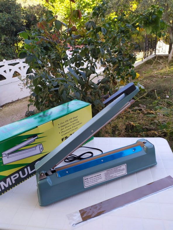 40 CM DEMİR GÖVDE-POŞET AĞZI YAPIŞTIRMA KAPAMA MAKİNESİ-REZİSTANS VE TEFLON HEDİYELİ ürün görseli 1