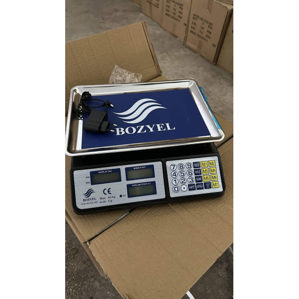 40 KG TERAZİ-FİYAT HESAPLAMALI-KIRILMAZ TABAN-200 SAAT ŞARJLI KULLANIM-2 YIL GARANTİLİ-HIZLI ÜCRETSİZ KARGO ürün görseli 1
