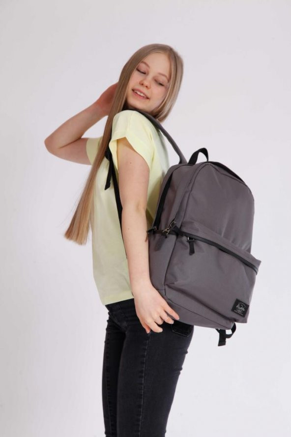 Kaukko Basic Sırt Çantası Gri K1291 - Resim 4