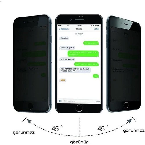 Logis İphone 7 Plus Privacy Matte Seramık Ekran Koruyucu - Resim 4
