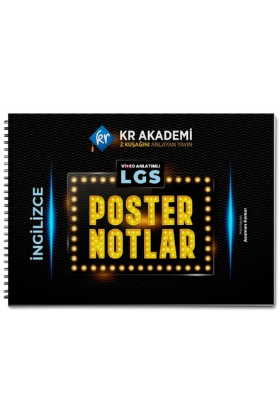 LGS İngilizce Poster Notlar KR Akademi Yayınları ürün görseli 1