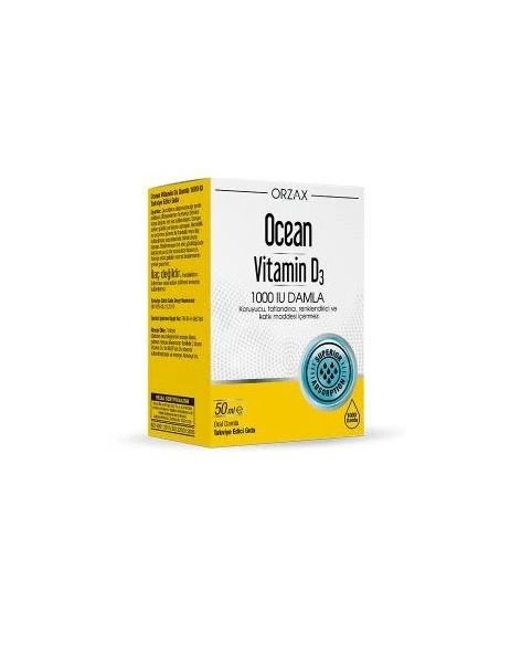 Orzax Ocean Vitamin D3 1000 IU Damla 50 ml ürün görseli 1