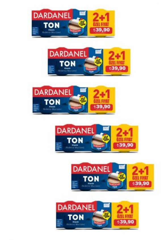 Dardanel Ton Klasik  (3 x 140) G X 6 Paket ürün görseli 1