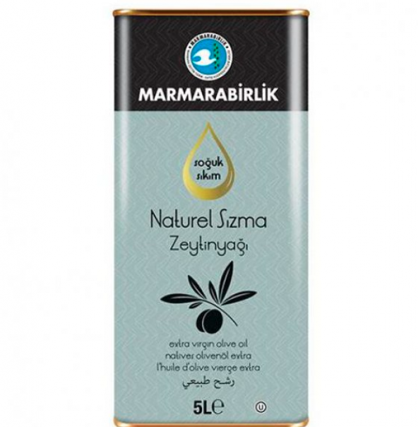 Marmarabirlik Soğuk Sıkım Naturel Sızma Zeytinyağı 5 Lt Teneke ürün görseli 1