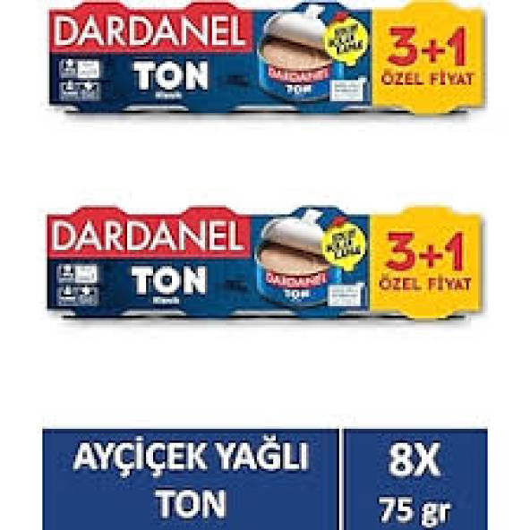 Dardanel Klasik Ton Balığı 8 x 75 Gr ürün görseli 1