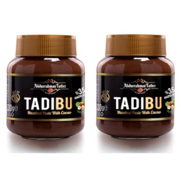 Abdurrahman Tatlıcı Tadıbu Kakaolu Fındık Ezmesi 2 x 330 G ürün görseli 1