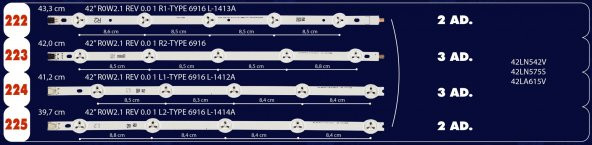 Lcd 223 LG 42 42 Cm 5 Led R1 Tek Adet Tv Led Bar ürün görseli 1