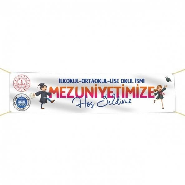 Mezuniyet Pankartı-1- 75x300 cm ürün görseli 1