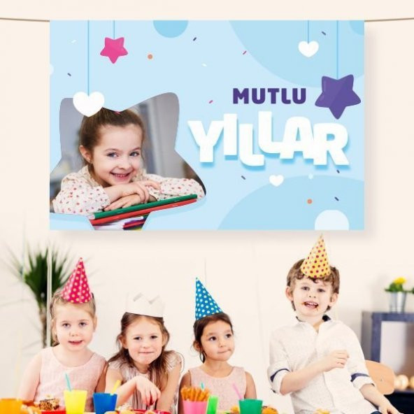 Doğum Günü Saten Kumaş Pankart 100x150 cm-9 ürün görseli 1