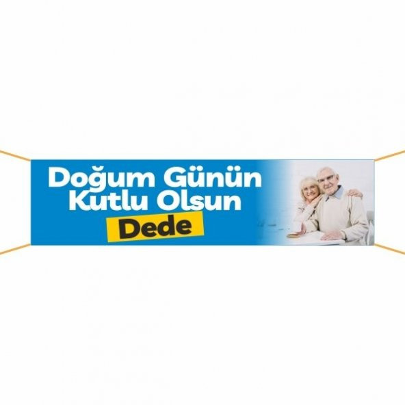 Doğum Günü Pankartı (Dede)-18 75x300 cm ürün görseli 1