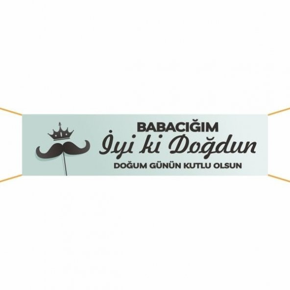 Doğum Günü Pankartı (Babacığım) -10 75x300 cm ürün görseli 1