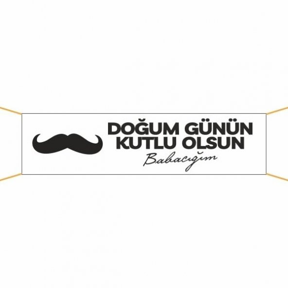 Doğum Günü Pankartı (Babacığım)-7 75x300 cm ürün görseli 1