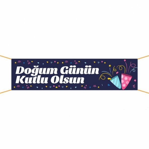 Doğum Günü Pankartı-4 75x300 cm ürün görseli 1