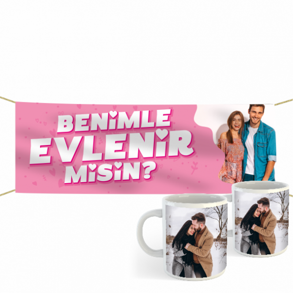 Evlilik Teklifi Kumaş Pankart -22- ürün görseli 1