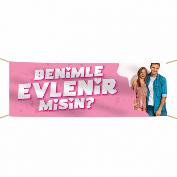 Evlilik Teklifi Kumaş Pankart -8- ürün görseli 1