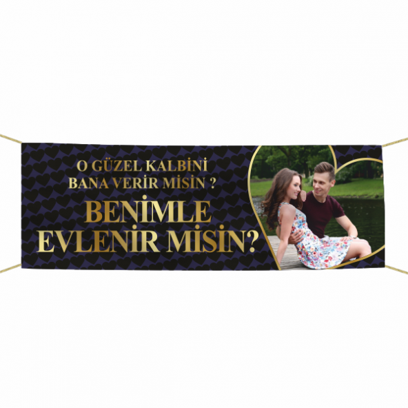 Evlilik Teklifi Kumaş Pankart -6- ürün görseli 1