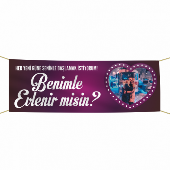 Evlilik Teklifi Kumaş Pankart -9- ürün görseli 1