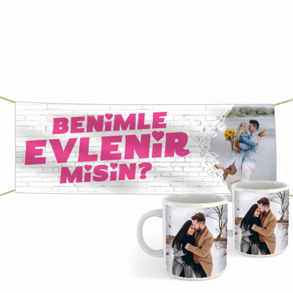 Evlilik Teklifi Kumaş Pankart -13- ürün görseli 1