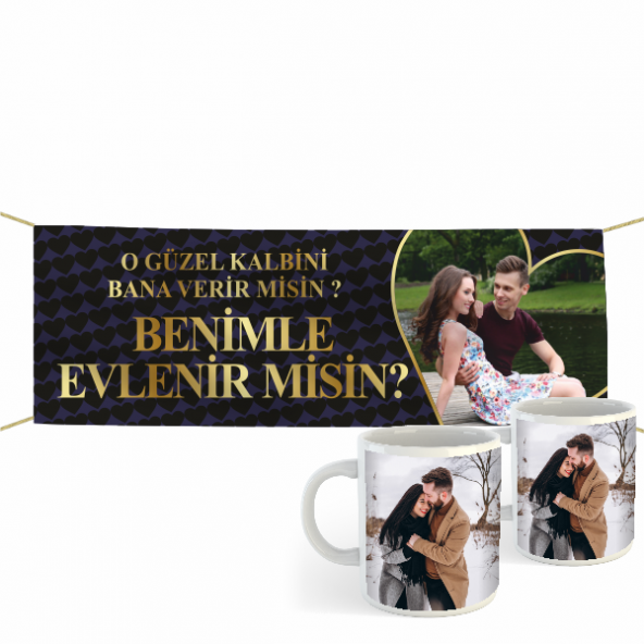 Evlilik Teklifi Kumaş Pankart -19- ürün görseli 1