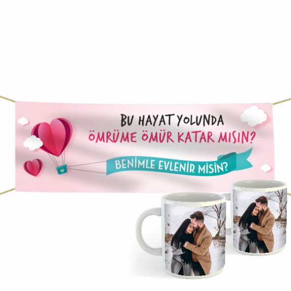 Evlilik Teklifi Kumaş Pankart -18- ürün görseli 1