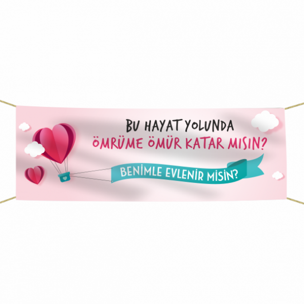 Evlilik Teklifi Kumaş Pankart -4- ürün görseli 1