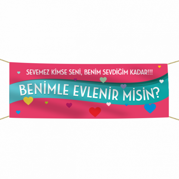 Evlilik Teklifi Kumaş Pankart -3- ürün görseli 1