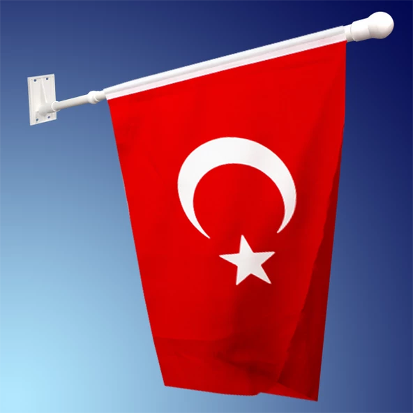 Duvar Montajlı Direk ve Türk Bayrağı ürün görseli 1