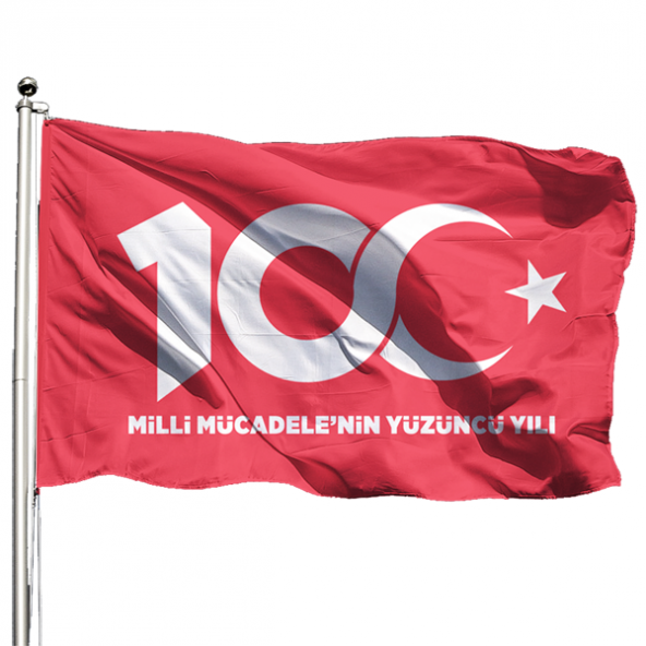 100. Yıl Bayrağı 70x105 ürün görseli 1