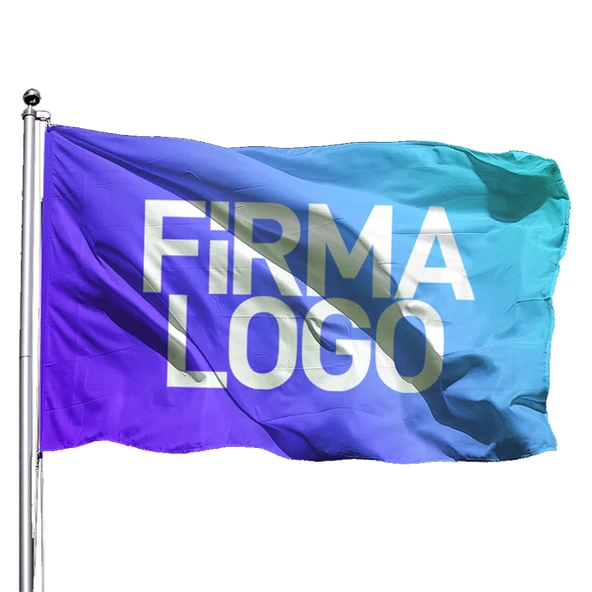 Özel Logolu Gönder Flama 100x150 - Çift Kat Saten ürün görseli 1