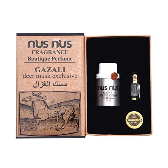 Nusnus Gazali Deer Misk 60+3 ml Karton Kutu - Resim 2