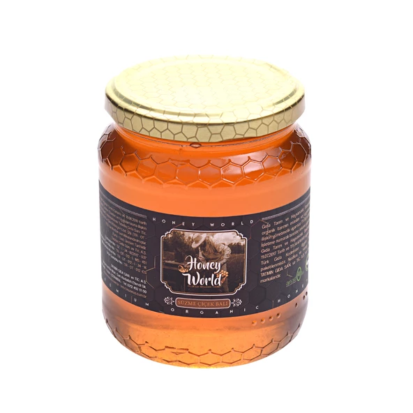 Honey World Organik Süzme Çiçek Balı 500 Gr ürün görseli 1
