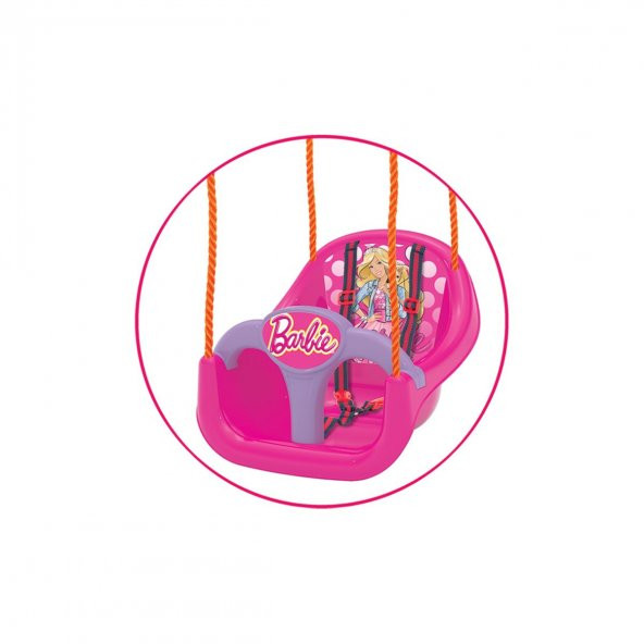 Barbie Pembe Önü Çıkarılabilir Emniyet Kemerli Salıncak ürün görseli 1