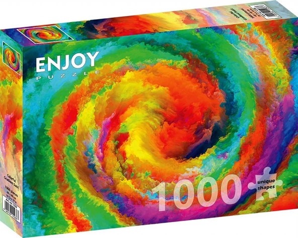 Enjoy 1000 Parça Renkli Girdap Puzzle - Gradient ürün görseli 1