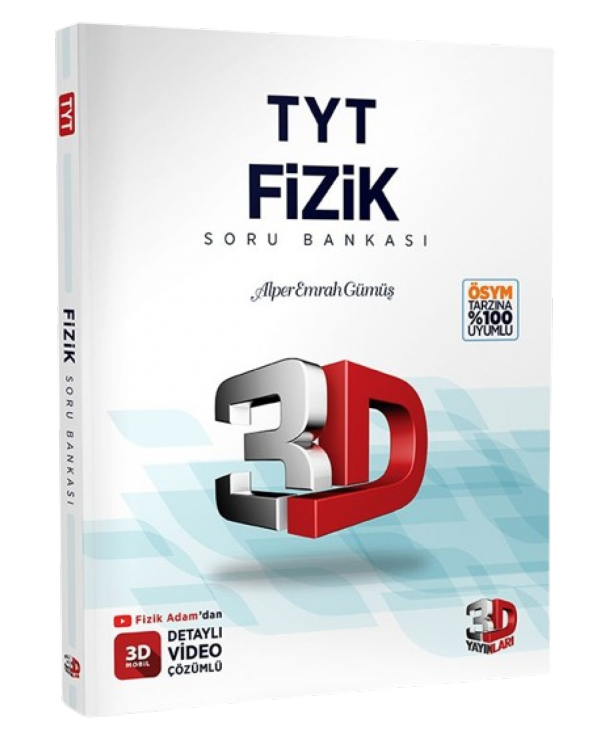 3D Yayınları TYT Fizik Soru Bankası Tamamı Video Çözümlü ürün görseli 1