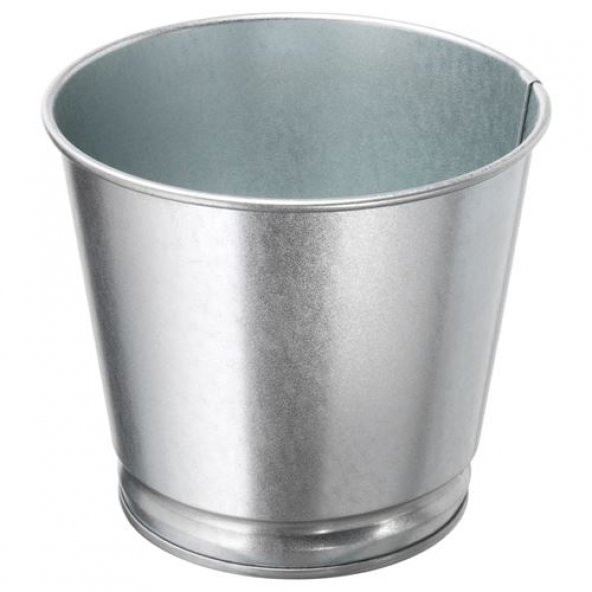 Galvanizli Gümüş Renk Saksı Bitki Çiçek Saksısı 9 cm MeridyenDukkan Çelik ürün görseli 1