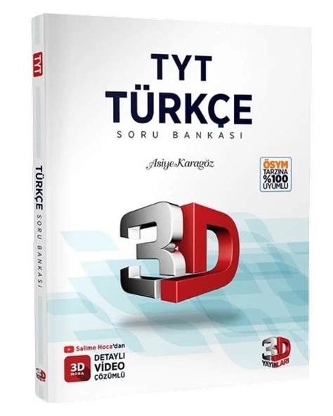 3D Yayınları TYT Türkçe Soru Bankası Tamamı Video Çözümlü ürün görseli 1