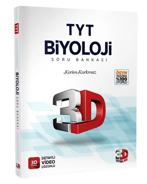 3D Yayınları TYT Biyoloji Soru Bankası Tamamı Video Çözümlü ürün görseli 1