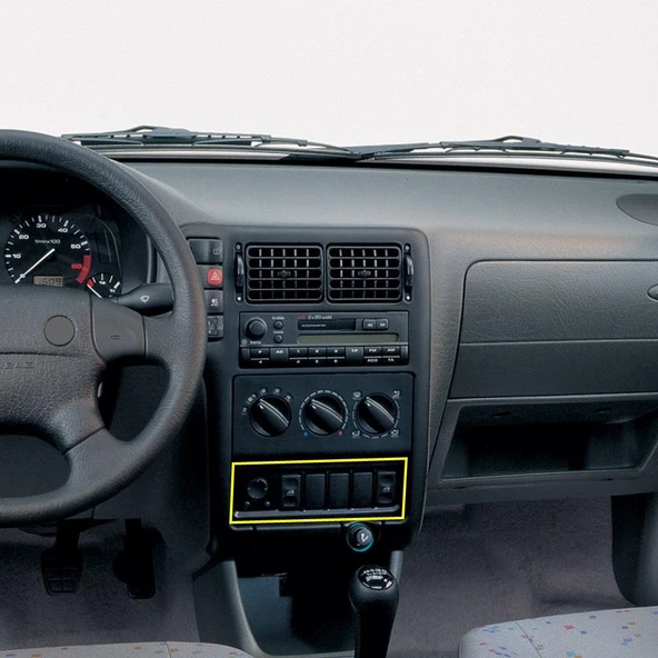VW Polo Classic 1996-99 Torpido Ön Konsol Cam Düğme Yuvası 6K0857061B ürün görseli 1