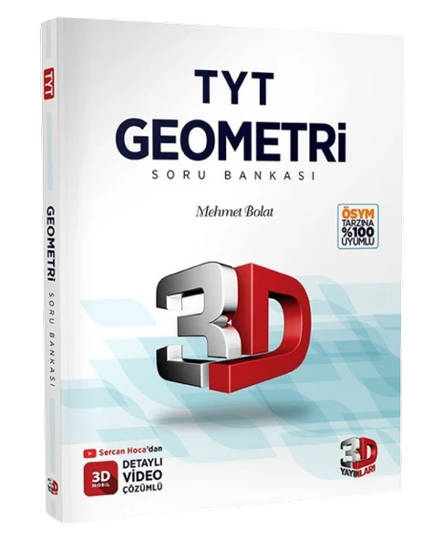 3D Yayınları TYT Geometri Soru Bankası Tamamı Video Çözümlü ürün görseli 1
