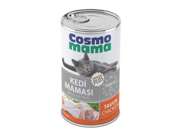 COSMO MAMA  Premıum Kedı Tavuk Etlı Yetıskın Konserve Maması 24 Adet  X 415 GR 70 ETLI PATE ürün görseli 1