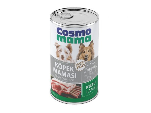 COSMO MAMA 24 Adet Premıum Köpek Kuzu Etlı Yetıskın Konserve Maması 24 Adet  X 415 GR 70 ETLI PATE ürün görseli 1