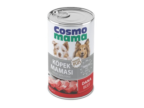 COSMOMAMA Premıum Köpek Dana Etlı Yetıskın Yüksek Enerji Konserve Maması  24 Adet X 415 GR 70 ETLI PATE ürün görseli 1