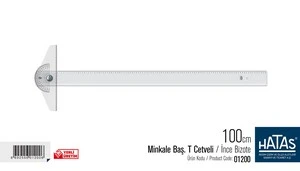 Hatas Minkale (Oynar) Başlı Plastik T Cetveli 100cm / 01200 ürün görseli 1