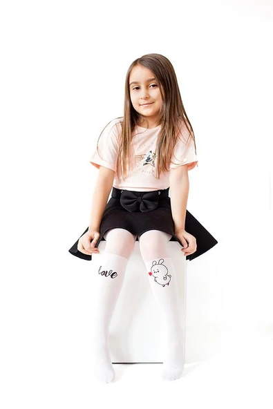 İtaliana 5166 Kız Çocuk Love Külotlu Çorap ürün görseli 1
