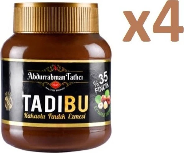 Abdurrahman Tatlıcı Tadıbu 330 gr 4lü Kakaolu Fındık Ezmesi ürün görseli 1