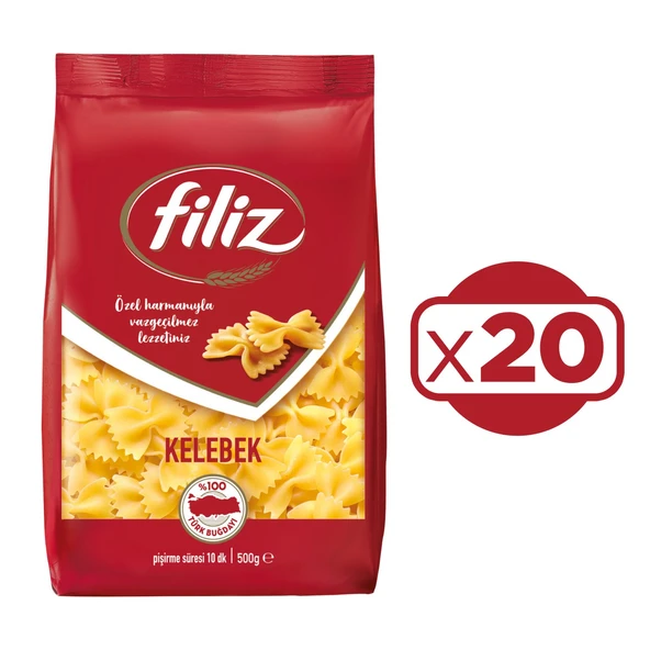 Filiz Kelebek Makarna 500 gr x 20 Adet ürün görseli 1