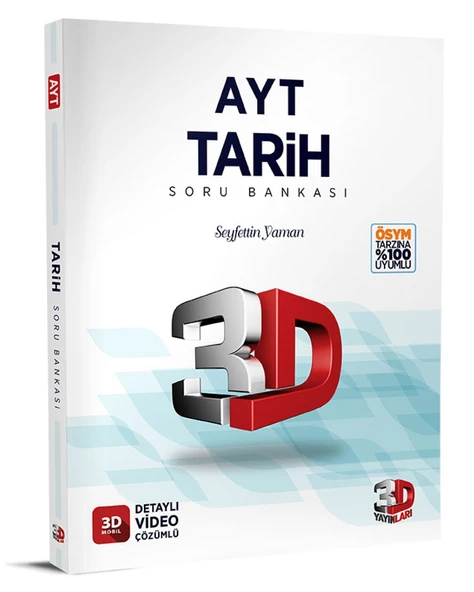 3D Yayınları AYT Tarih Soru Bankası Tamamı Video Çözümlü ürün görseli 1